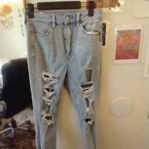 Light Blue Distressed Highest Rise Jegging